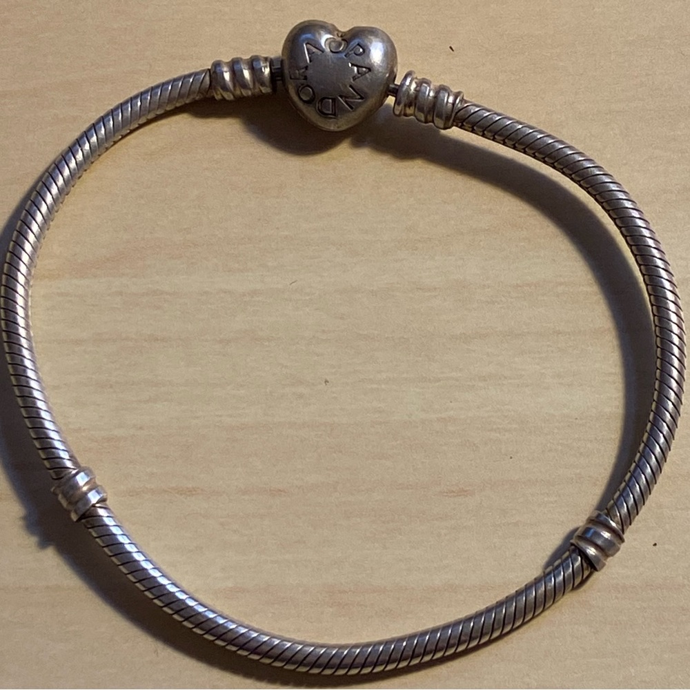 Pandora Moments Heart Clasp Snake Chain Bracelet